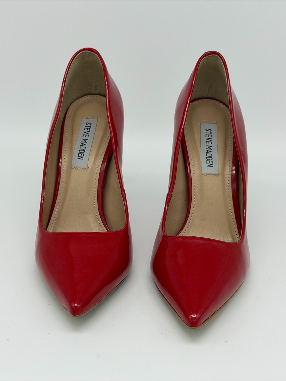 Steve Madden Red Patent Pointed-Toe Heels